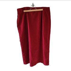 Joanna red maxi skirt. Hidden zipper in the back. Slit on the back.  Siz…